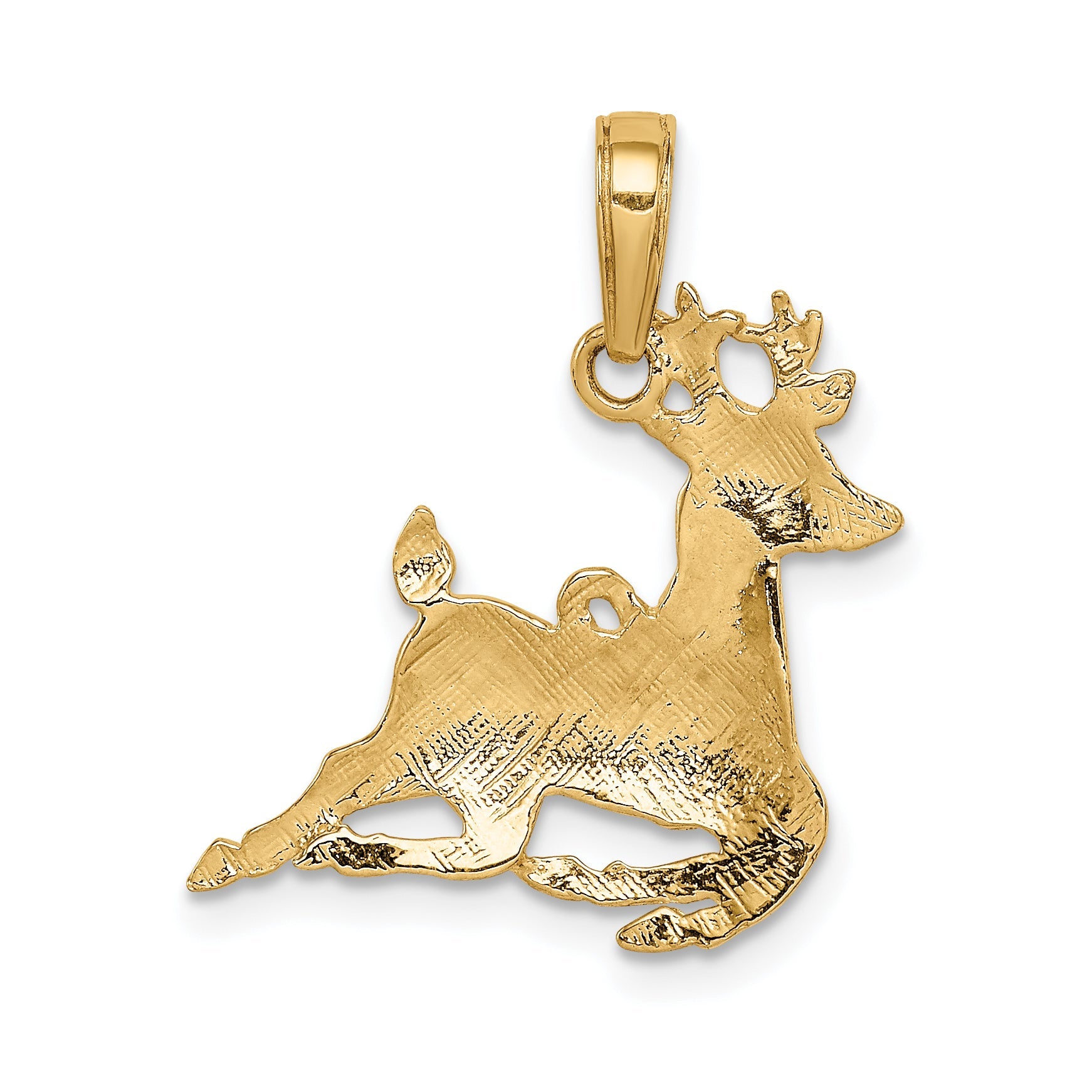 10K Yellow Gold 10K Polished Reindeer Pendant