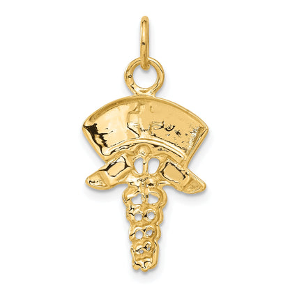 10K Yellow Gold Nurse Symbol Charm
