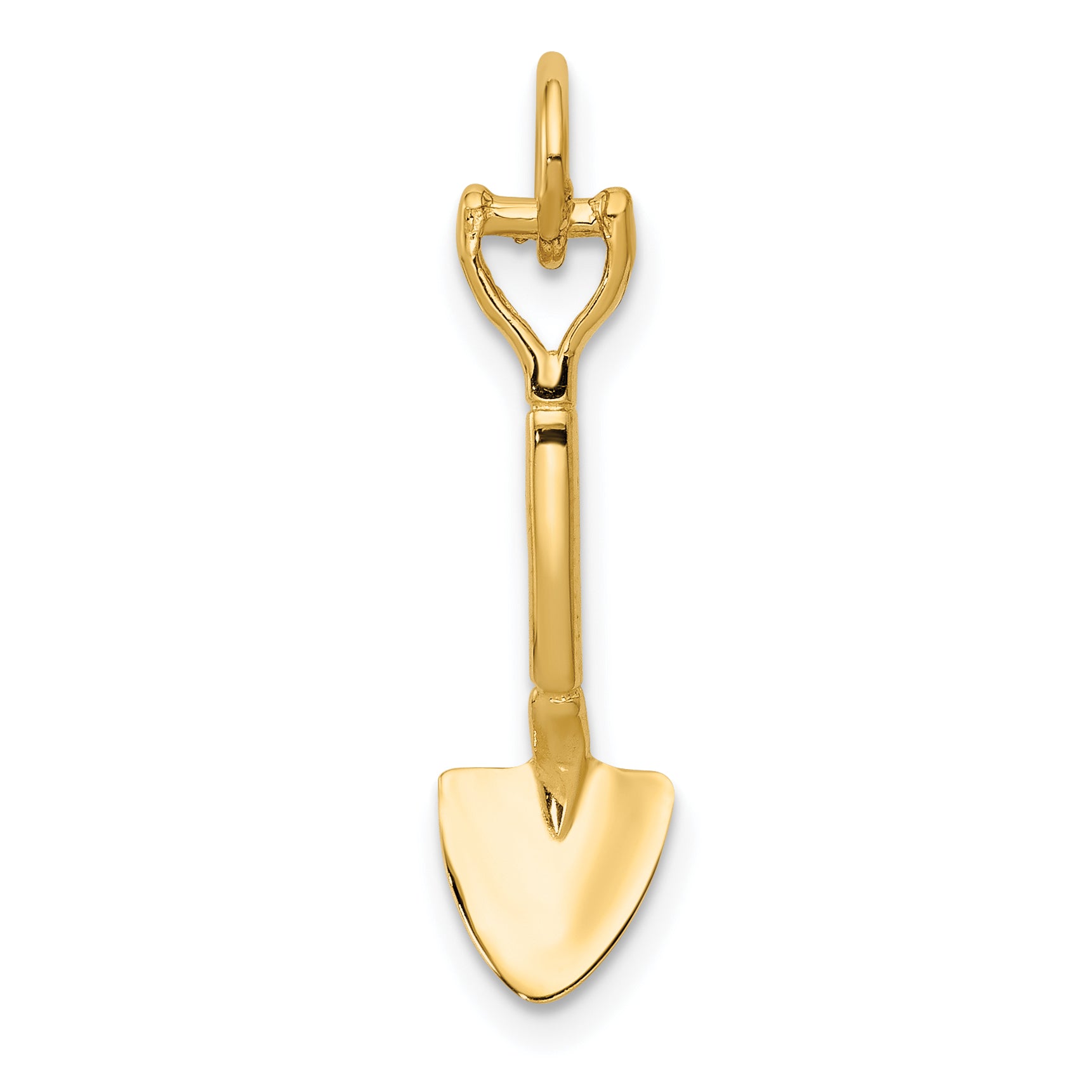10K Yellow Gold 3-D Spade Charm
