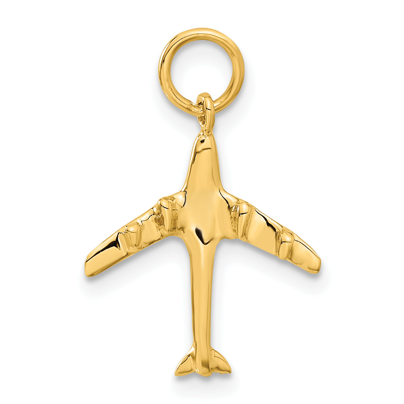 10K Yellow Gold Jet Charm
