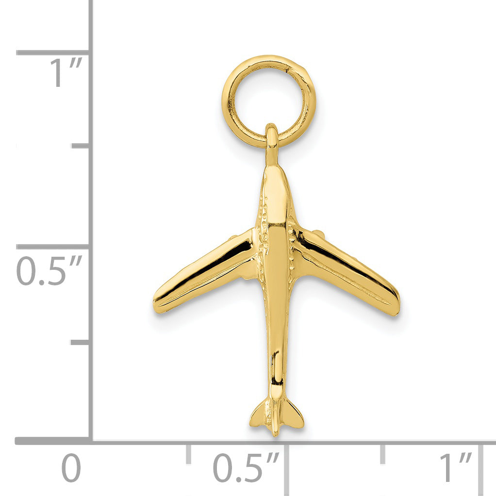 10K Yellow Gold Jet Charm