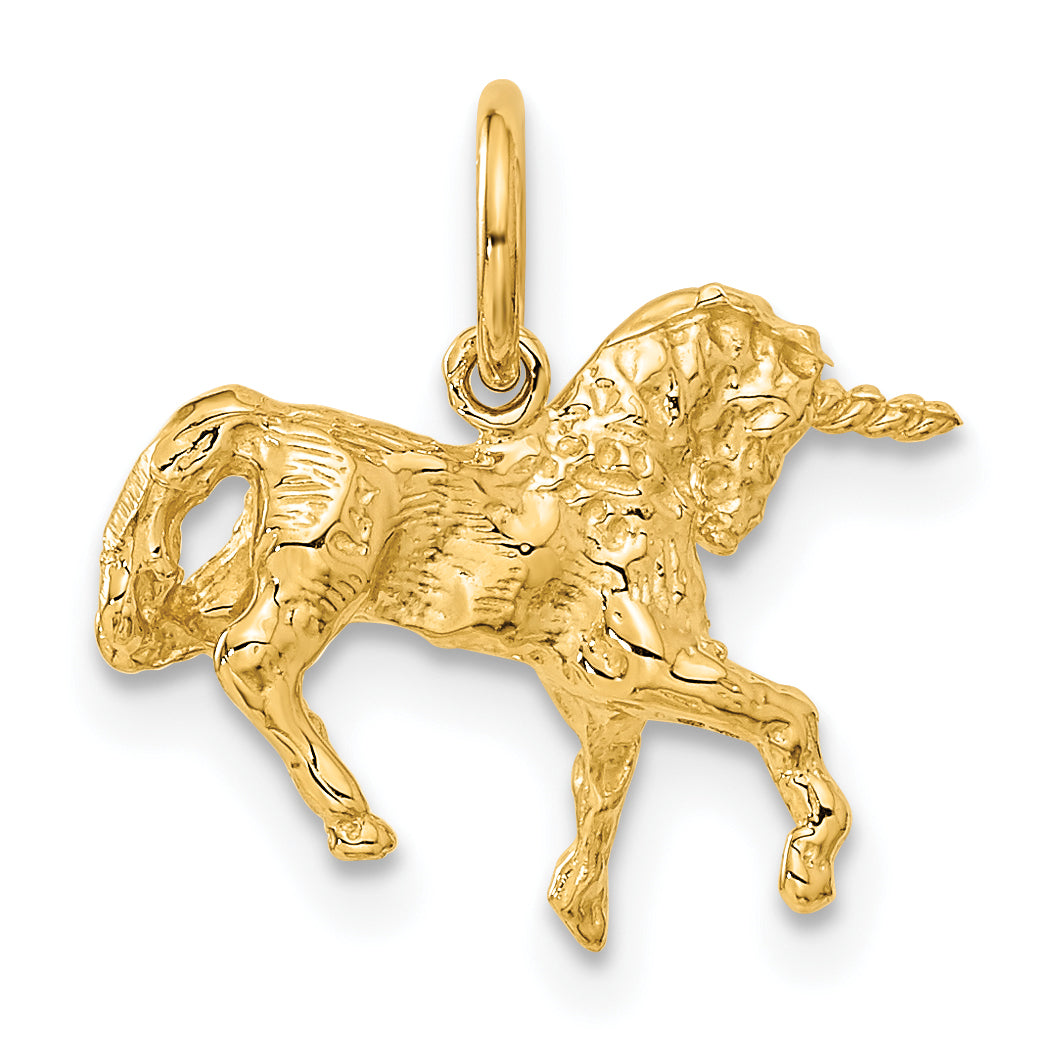 10K Yellow Gold Unicorn Charm
