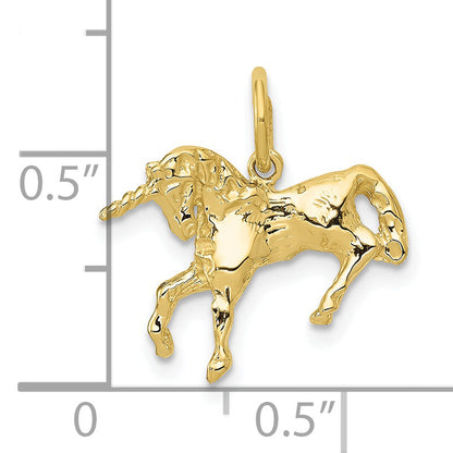 10K Yellow Gold Unicorn Charm