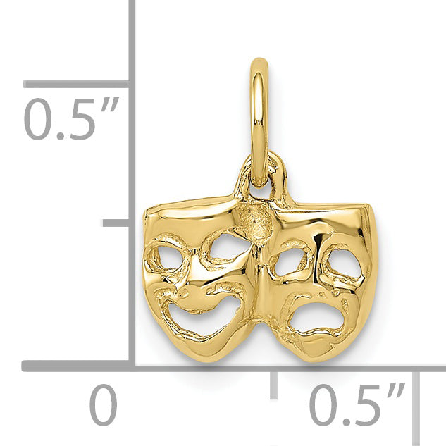 10K Yellow Gold Comedy/Tragedy Charm