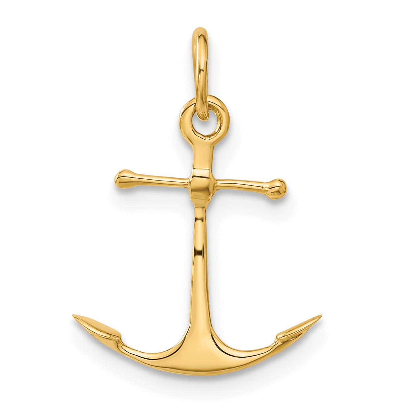 10K Yellow Gold Anchor Charm