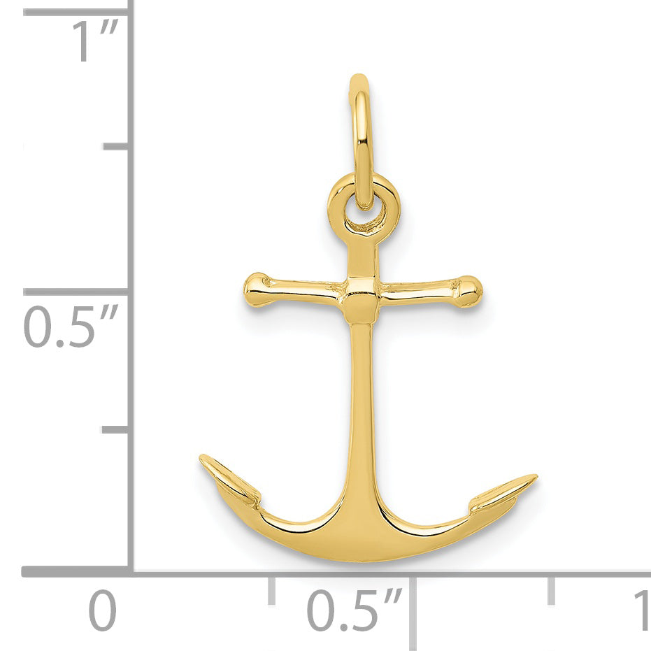 10K Yellow Gold Anchor Charm