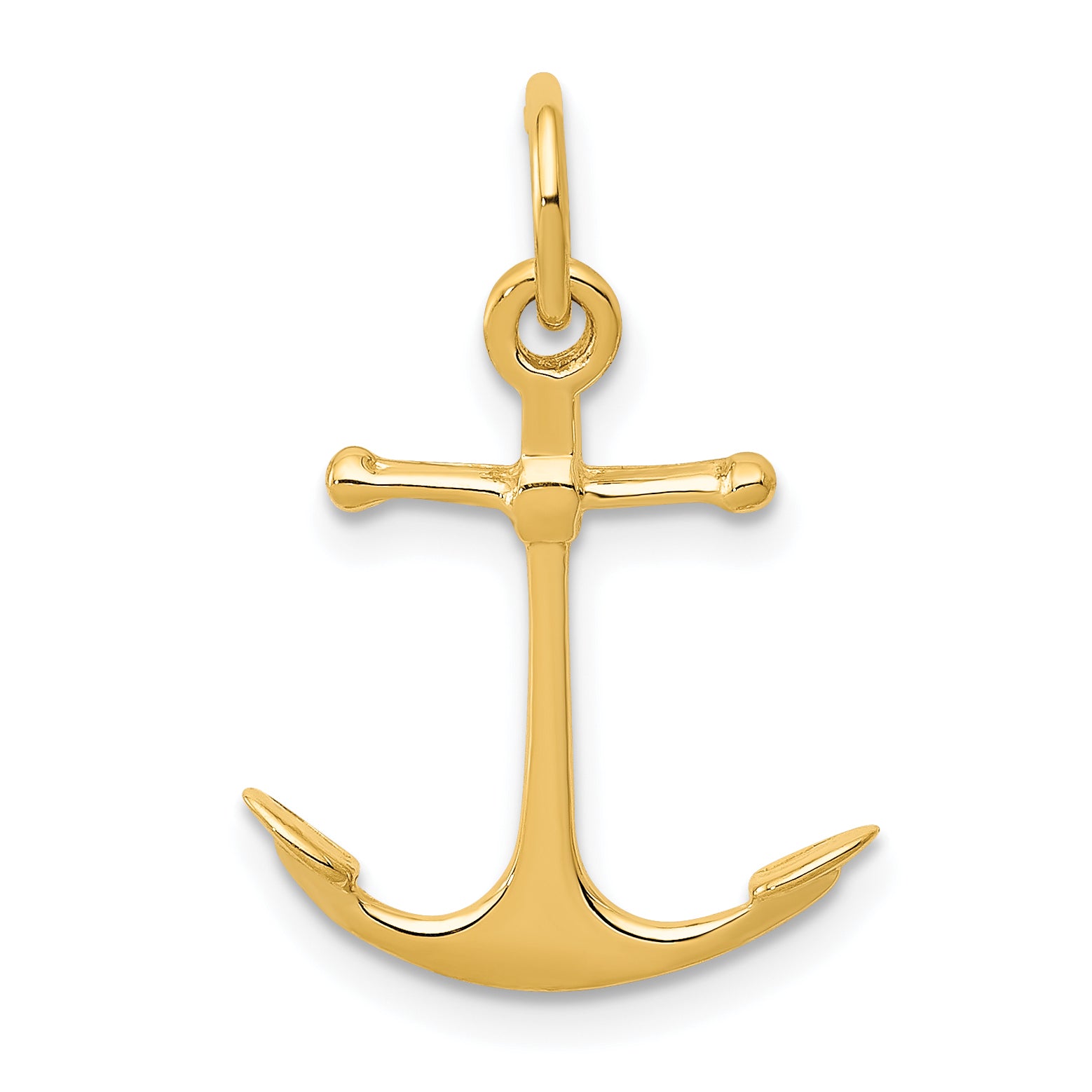 10K Yellow Gold Anchor Charm