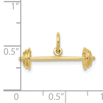10K Yellow Gold Barbell Charm
