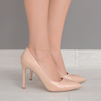 10K Two-Tone Cz 9In Plus 1In Ext. Anklet