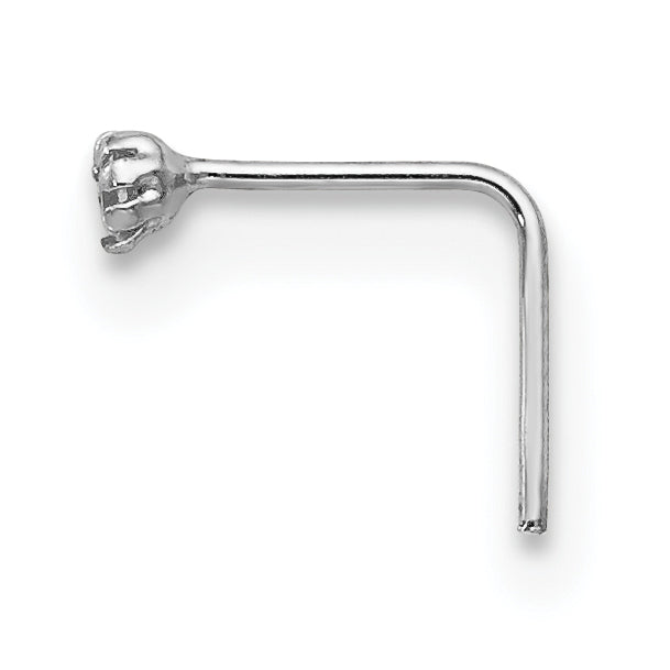 10K White Gold 1.5mm Set Of 3 Cz Nose Studs