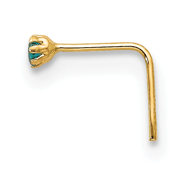 10K Yellow Gold 1.5mm Set Of 3 Cz Nose Studs