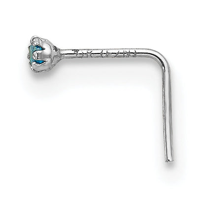 10k White Gold 1.5mm Set Of 3 CZ Nose Studs