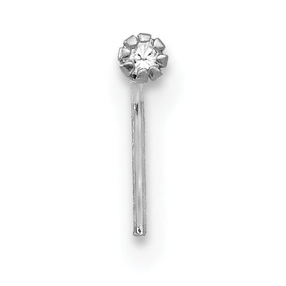 10k White Gold 1.5mm Set Of 3 CZ Nose Studs