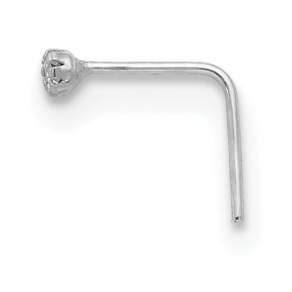 10K White Gold 1.5mm Set Of 3 Cz Nose Studs