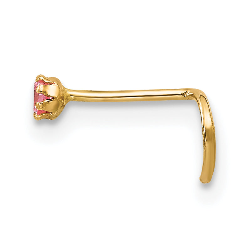 10K Yellow Gold Set Of 3 Cz Nose Studs