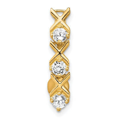 10k Yellow Gold W/Cz Xoxo Belly Dangle