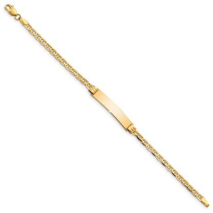 10k Yellow Gold Anchor Link ID Bracelet