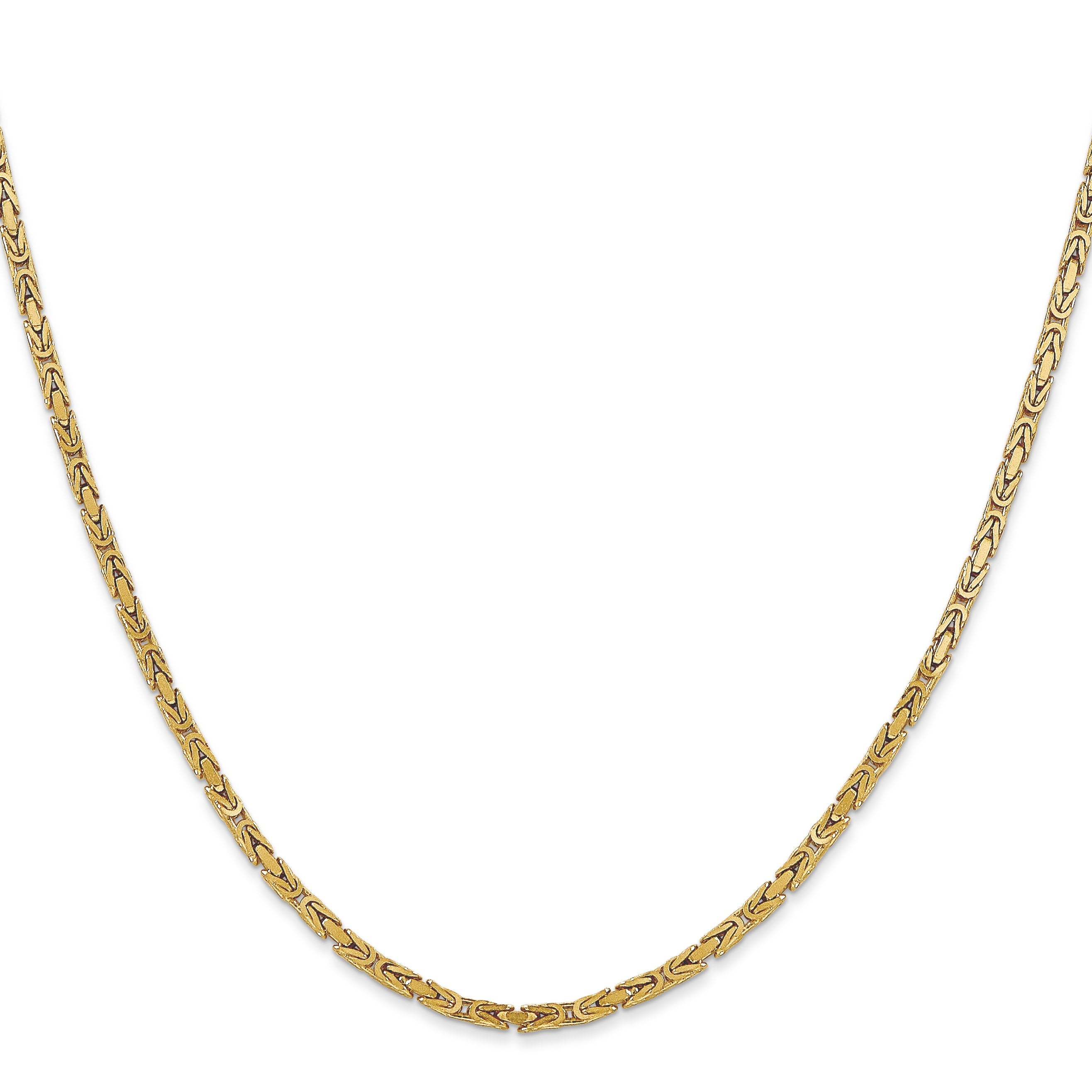 10K Yellow Gold 10K 2mm Byzantine Chain