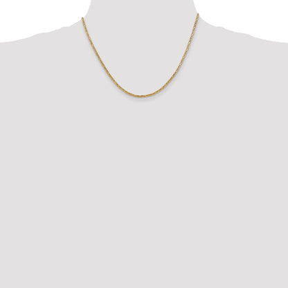 10K Yellow Gold 10K 2mm Byzantine Chain