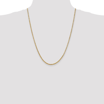 10K Yellow Gold 10K 2mm Byzantine Chain