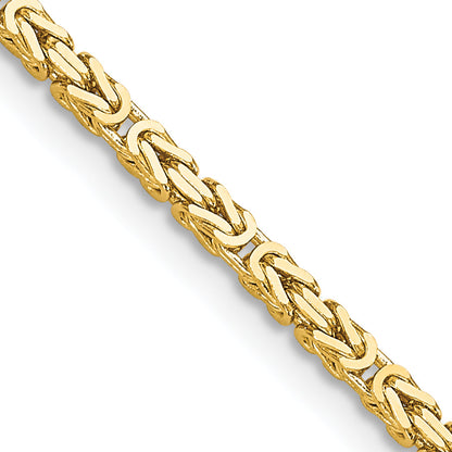 10K Yellow Gold 10K 2mm Byzantine Chain