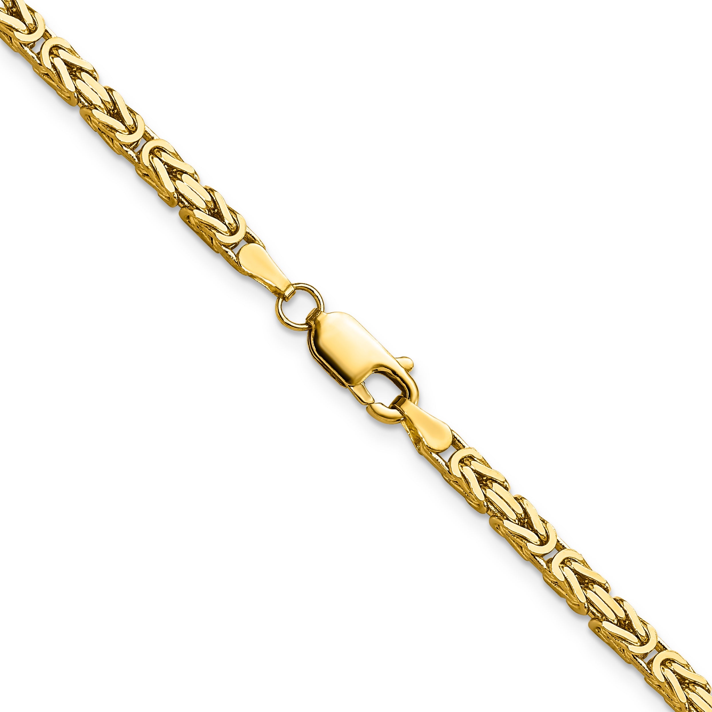 10K Yellow Gold 10K 2.5mm Byzantine Chain