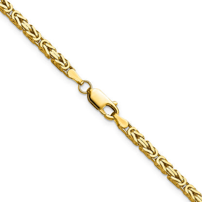 10K Yellow Gold 10K 2.5mm Byzantine Chain