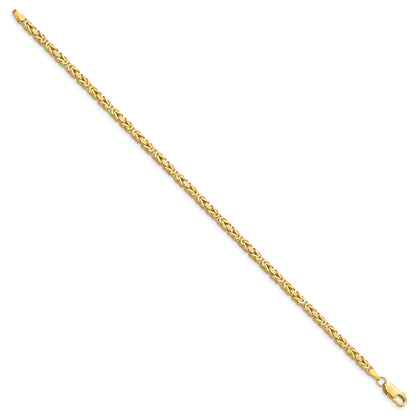 10K Yellow Gold 10K 2.5mm Byzantine Chain