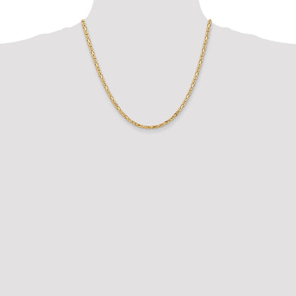 10K Yellow Gold 10K 3.25mm Byzantine Chain