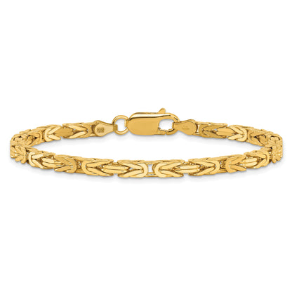 10K Yellow Gold 10K 3.25mm Byzantine Chain