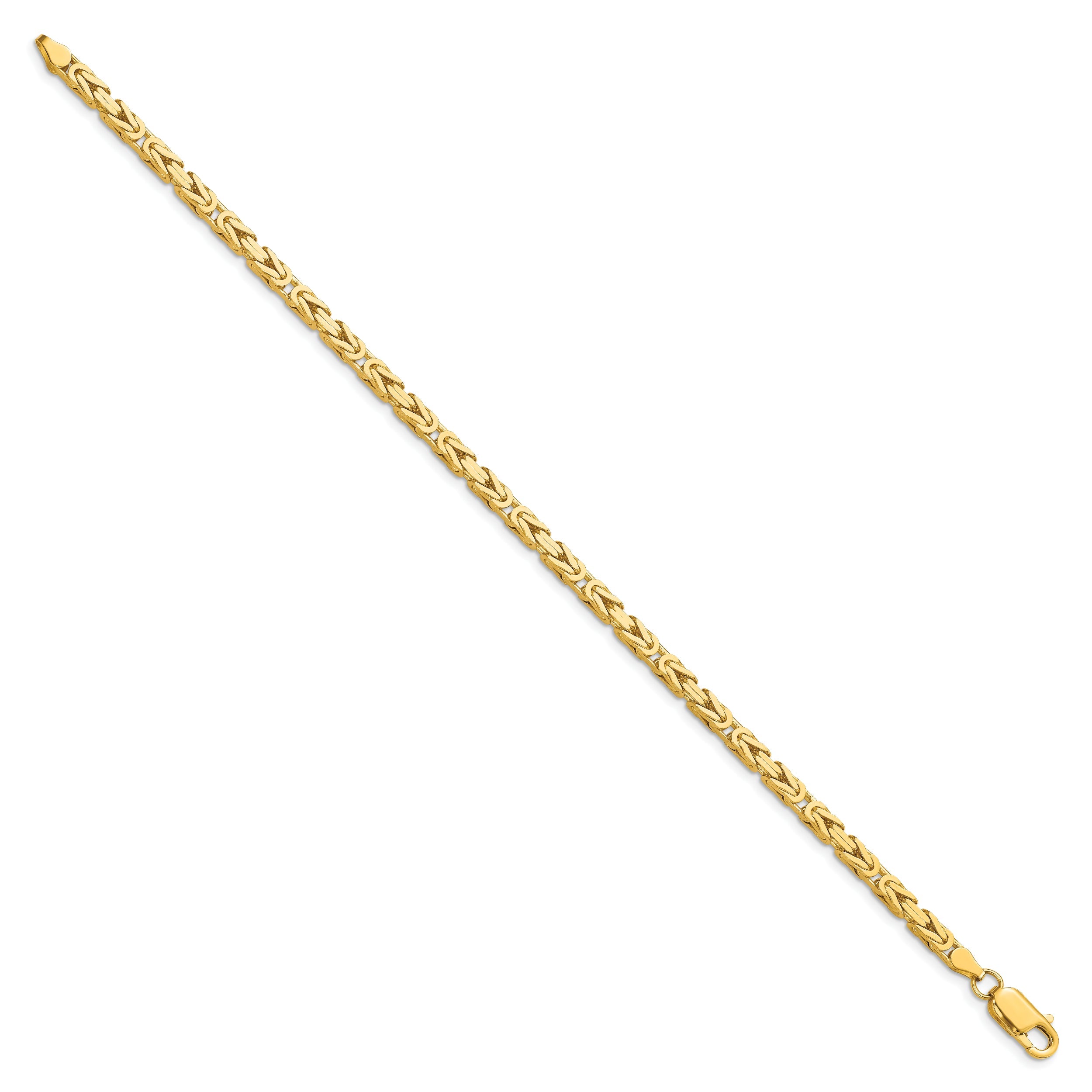 10K Yellow Gold 10K 3.25mm Byzantine Chain