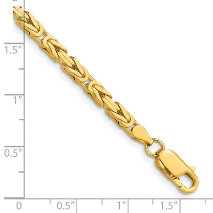 10K Yellow Gold 10K 3.25mm Byzantine Chain