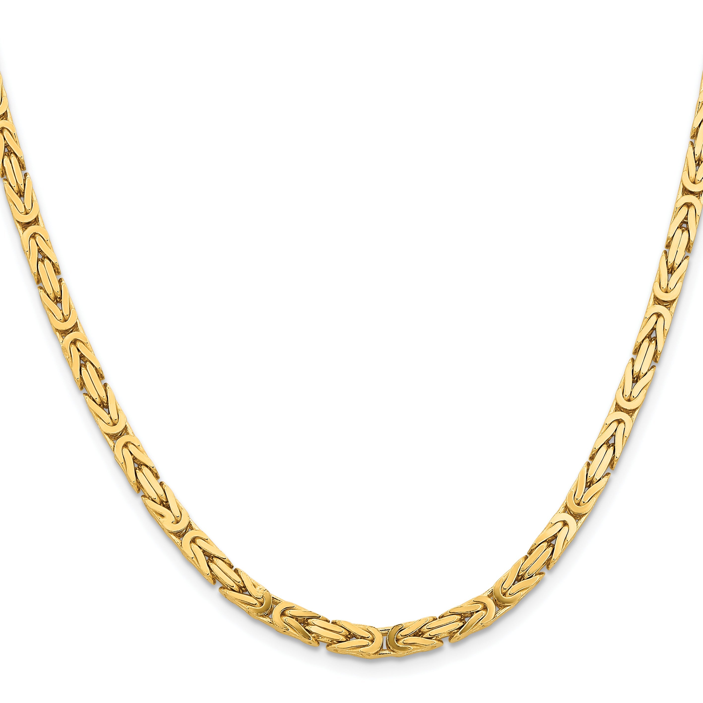 10K Yellow Gold 10K 4mm Byzantine Chain