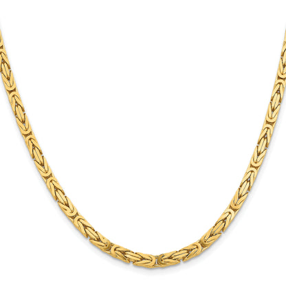 10K Yellow Gold 10K 4mm Byzantine Chain