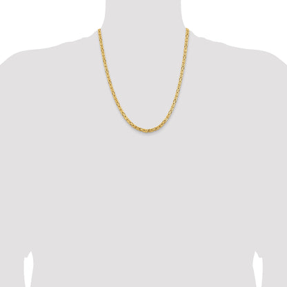 10K Yellow Gold 10K 4mm Byzantine Chain