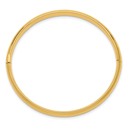 10K Yellow Gold 3/16 Polished Hinged Baby Bangle