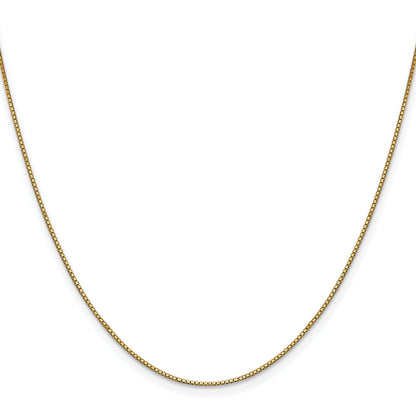 2 Inch 10k Yellow Gold .90mm Box Chain Necklace