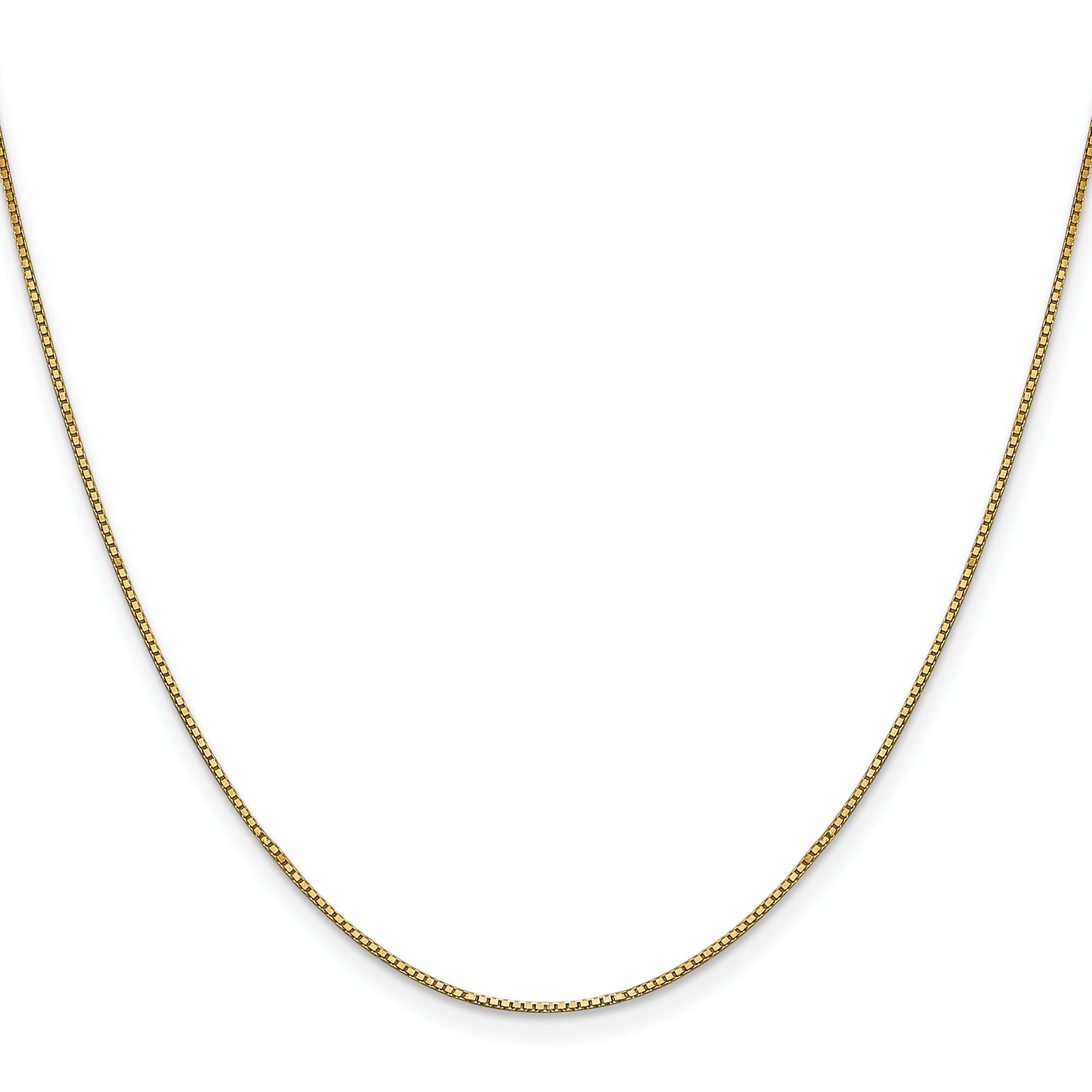 22 Inch 10k Yellow Gold .90mm Box Chain Necklace