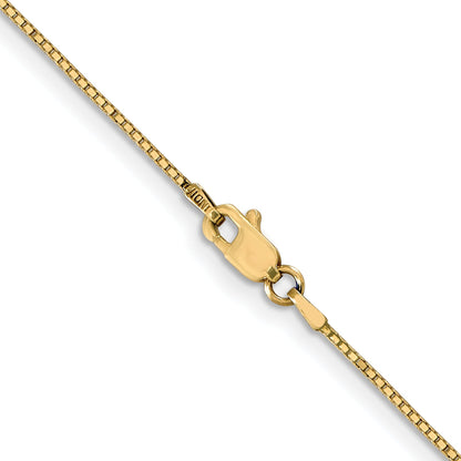 3 Inch 10k Yellow Gold .90mm Box Chain Necklace