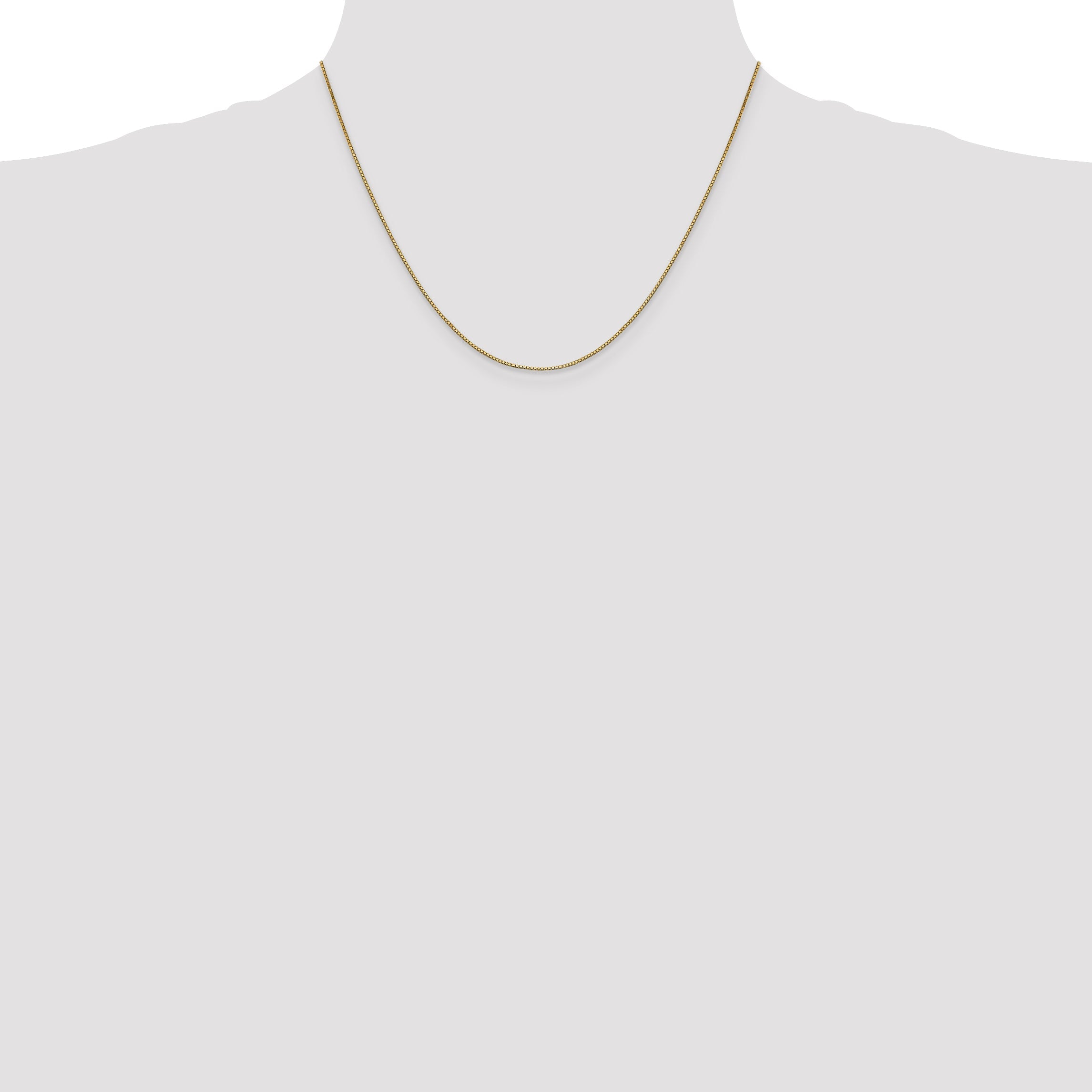 18 Inch 10k Yellow Gold .90mm Box Chain Necklace