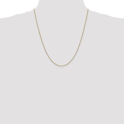 22 Inch 10k Yellow Gold .90mm Box Chain Necklace