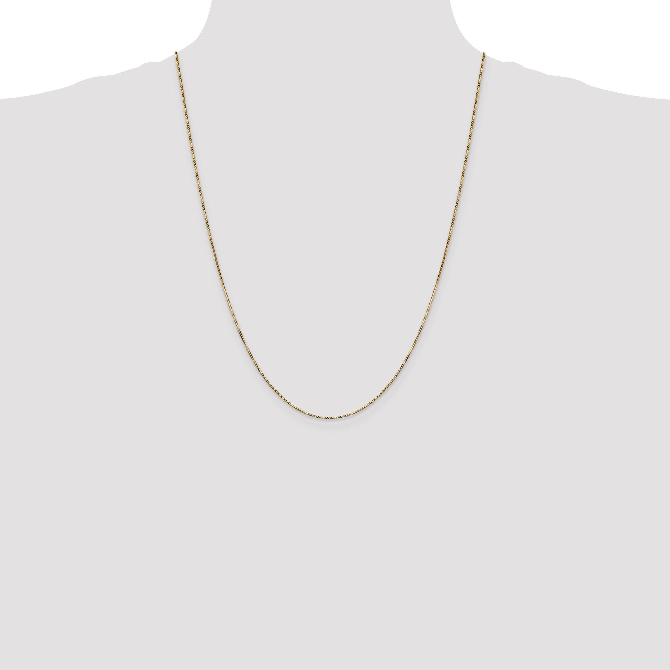 24 Inch 10k Yellow Gold .90mm Box Chain Necklace