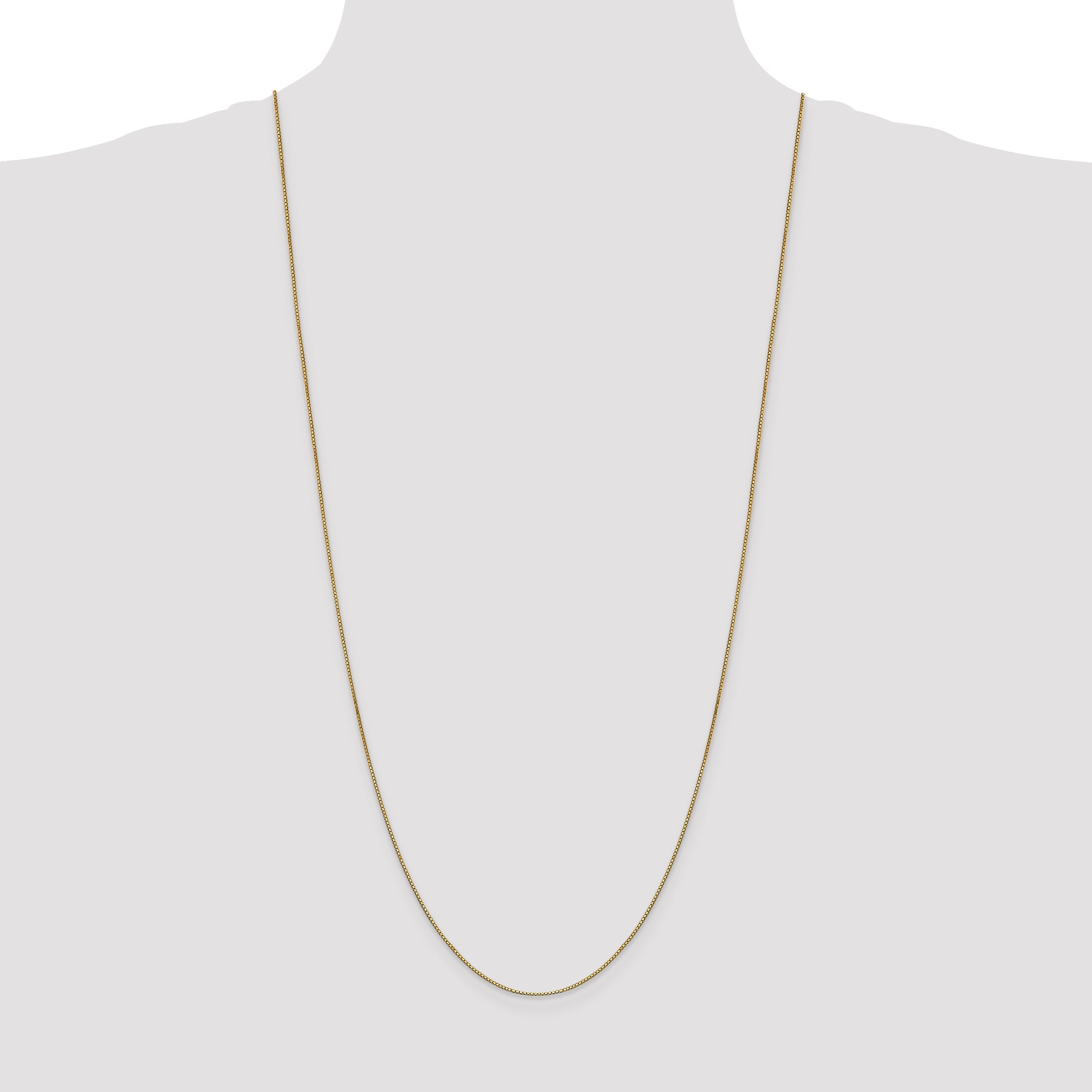 3 Inch 10k Yellow Gold .90mm Box Chain Necklace