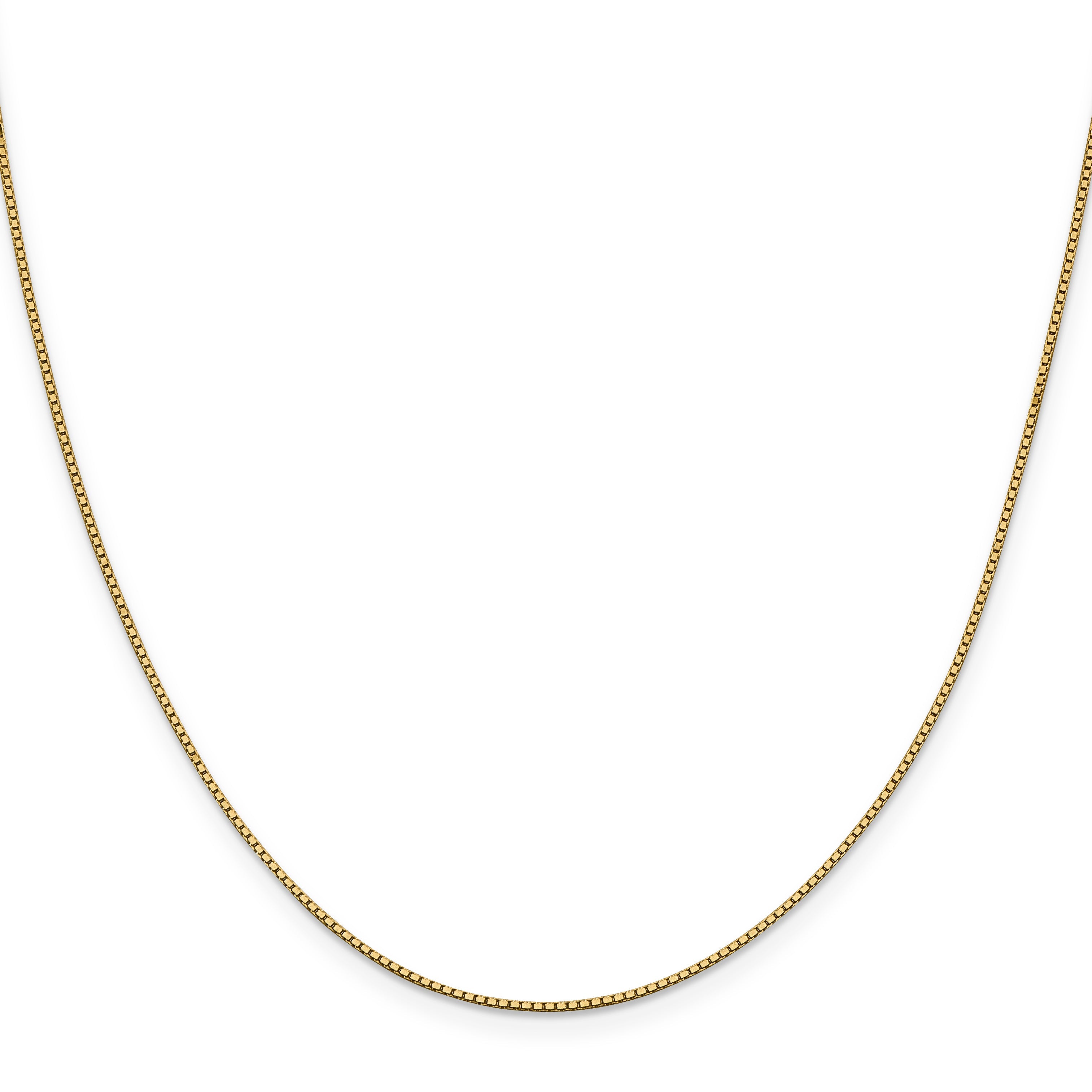 2 Inch 10K Yellow Gold .95mm Box Chain Necklace