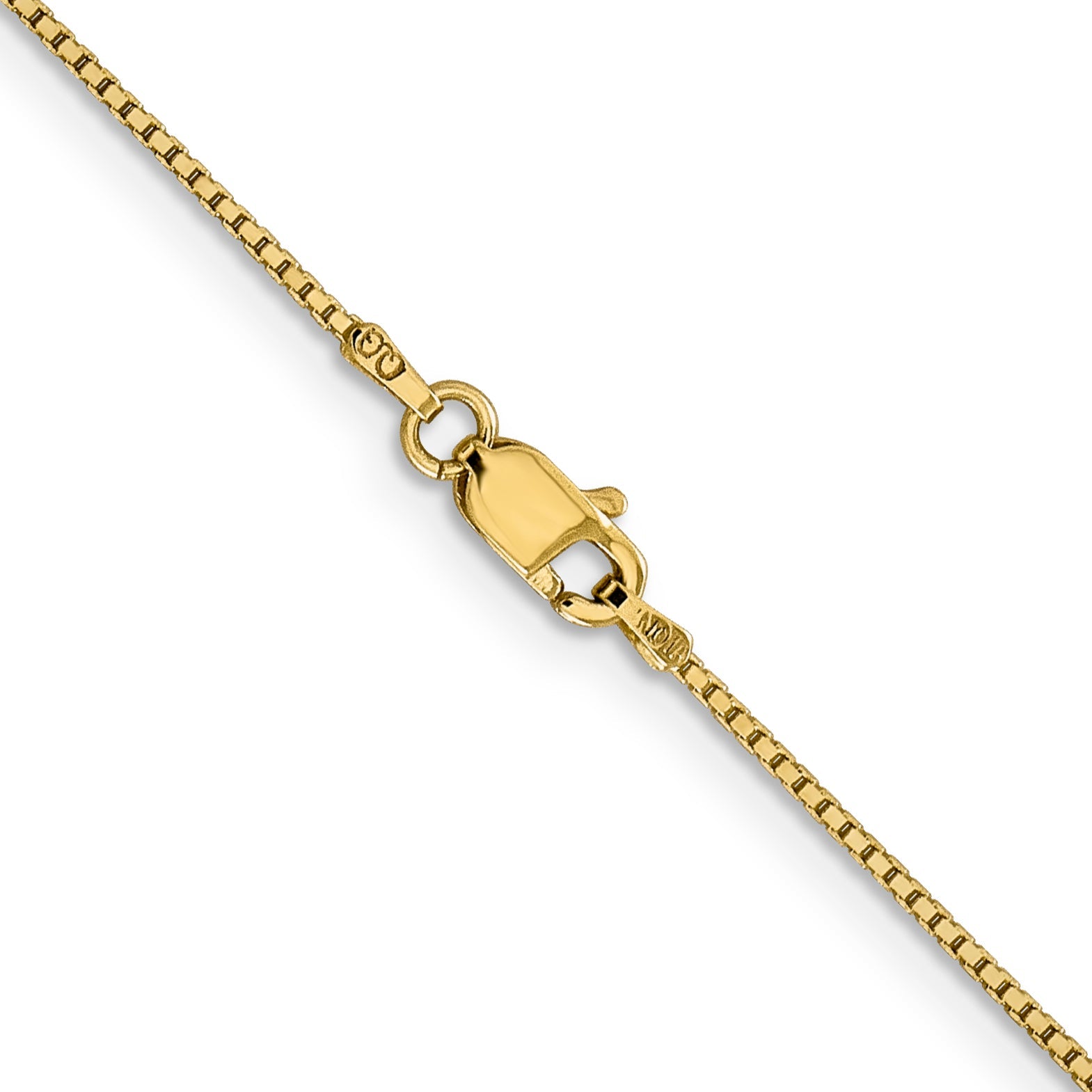 22 Inch 10K Yellow Gold .95mm Box Chain Necklace