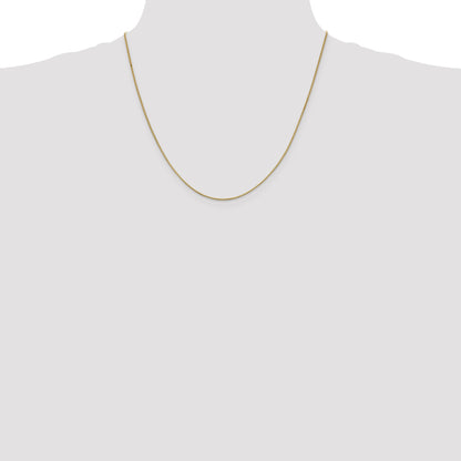 2 Inch 10K Yellow Gold .95mm Box Chain Necklace