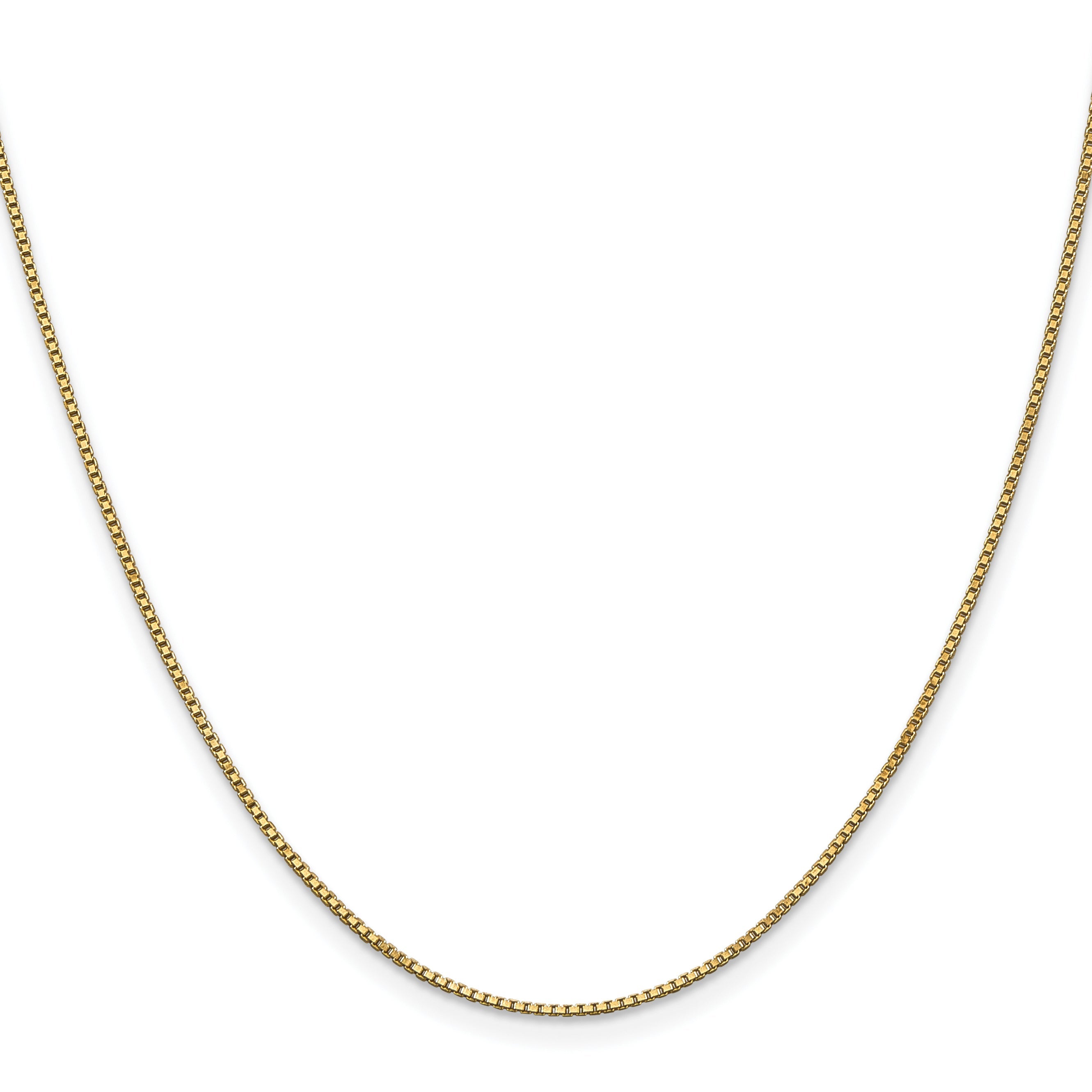 18 Inch 10k Yellow Gold 1mm Box Chain Necklace