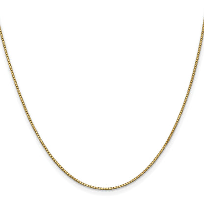 18 Inch 10k Yellow Gold 1mm Box Chain Necklace
