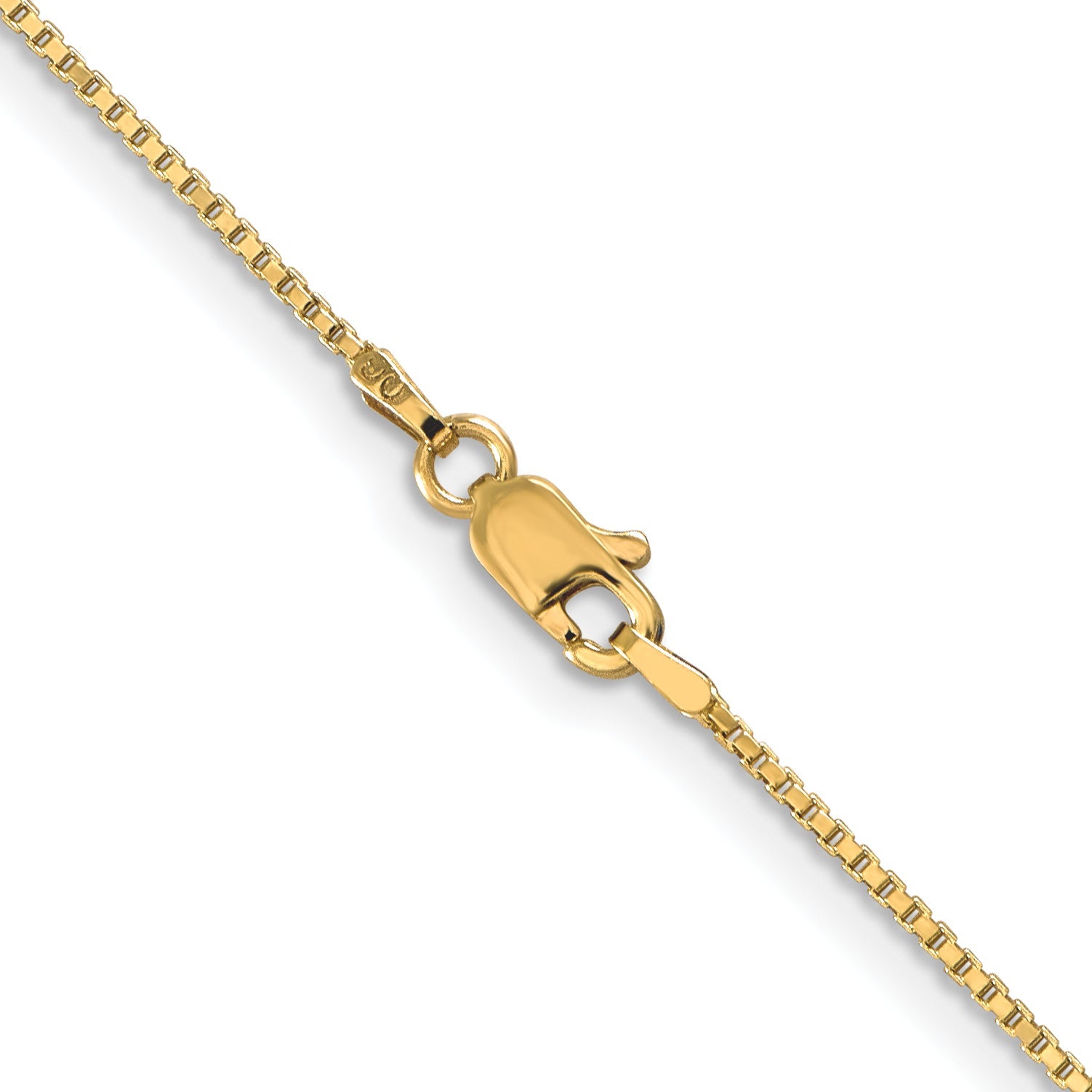 16 Inch 10k Yellow Gold 1mm Box Chain Necklace