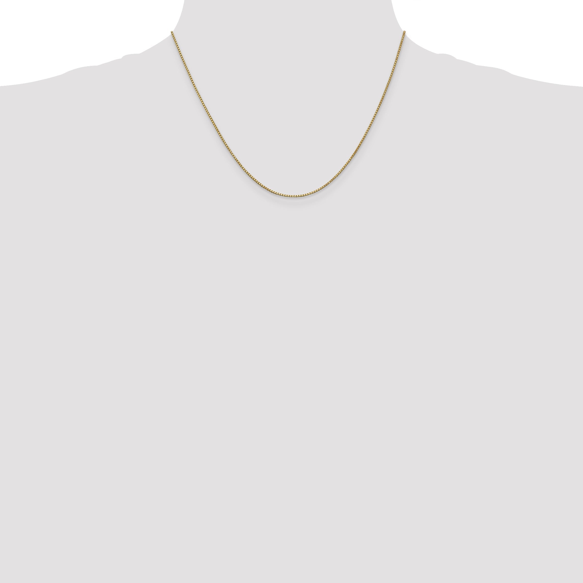 18 Inch 10k Yellow Gold 1mm Box Chain Necklace